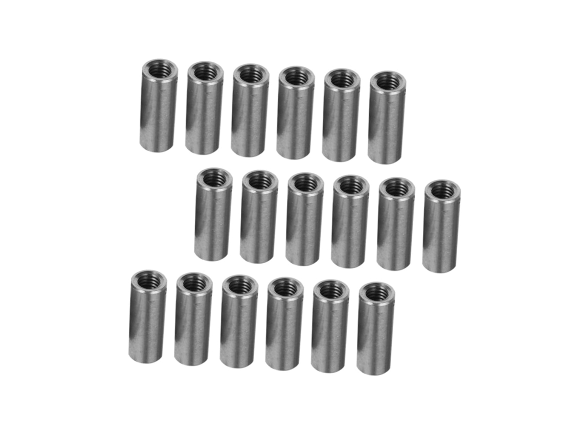 Conjunto De 20 Porcas Cilíndricas Aço Inoxidável 304 Para Soldagem