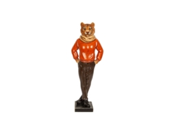 Figura Decorativa ROMIMEX Vermelho Resina Tigre 14 x 37 x 10 cm