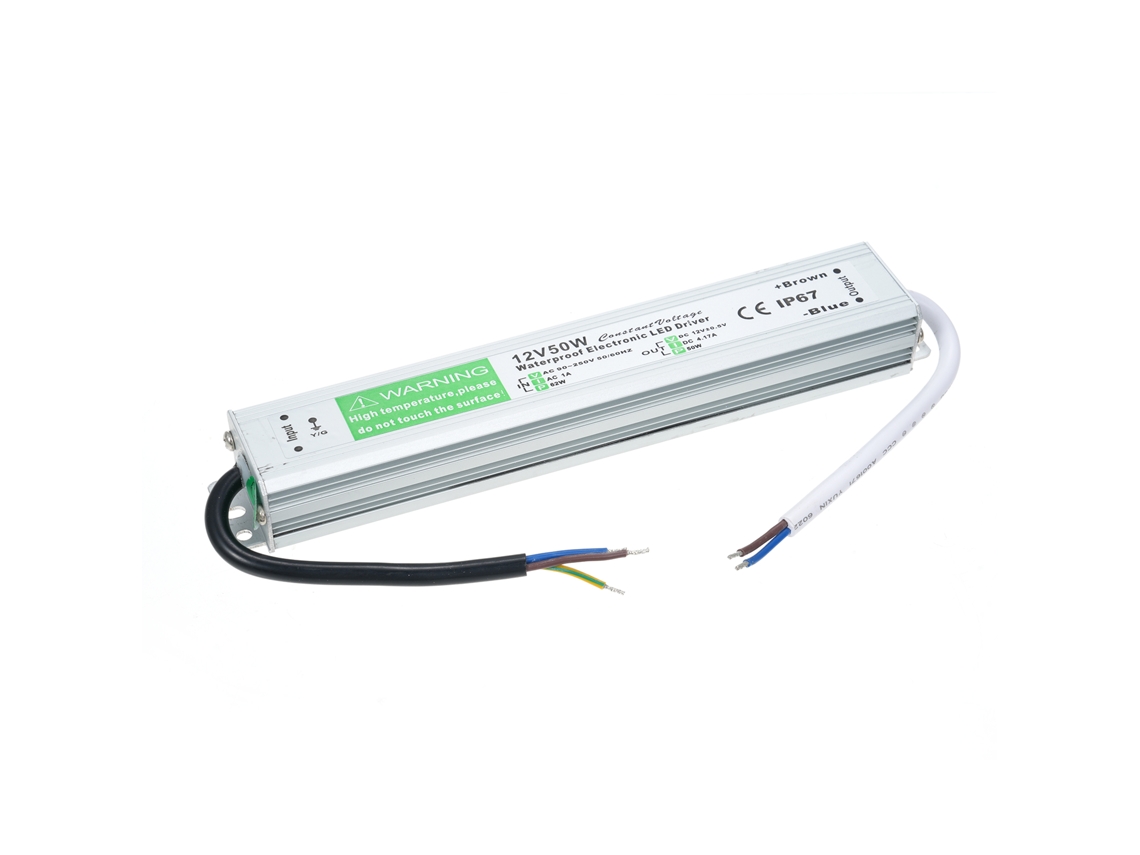 Driver Led À Prova D'água Ip67 50w Transformador Adaptador Ac 90 250v para Dc 12v
