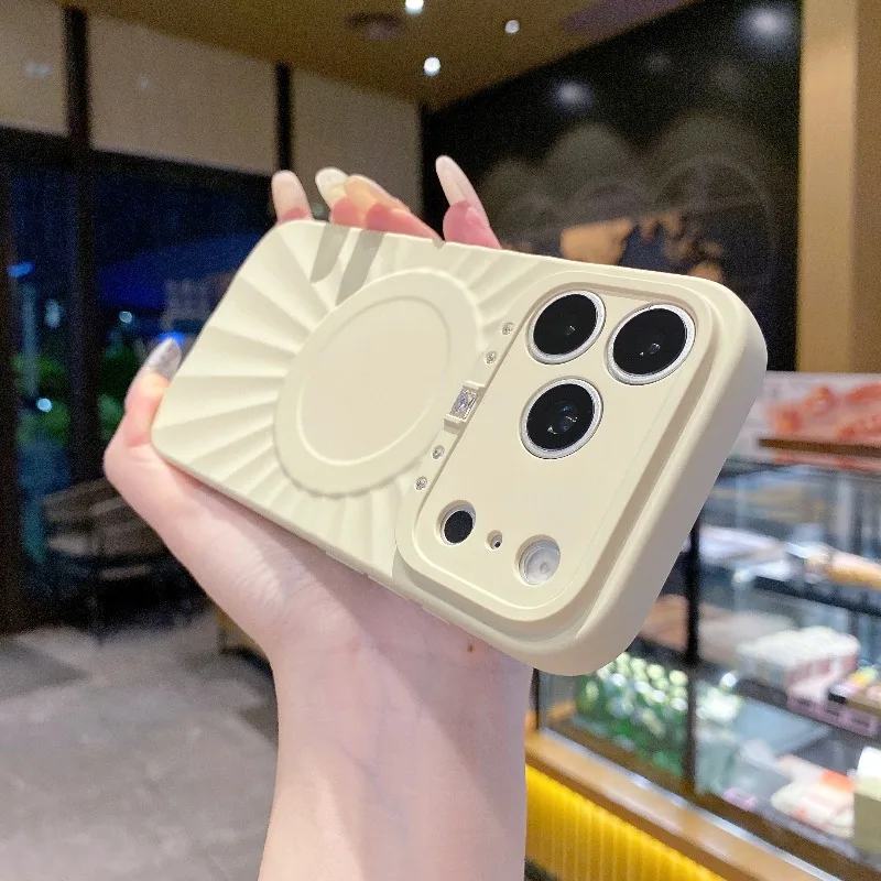Capa Magnética De Silicone Líquido Para Iphone 16 (cor Sólida), Com Protetor De Lente.