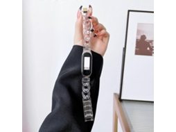 Pulseira De Resina Com Estrutura Metálica Para Xiaomi Mi Band 5/6