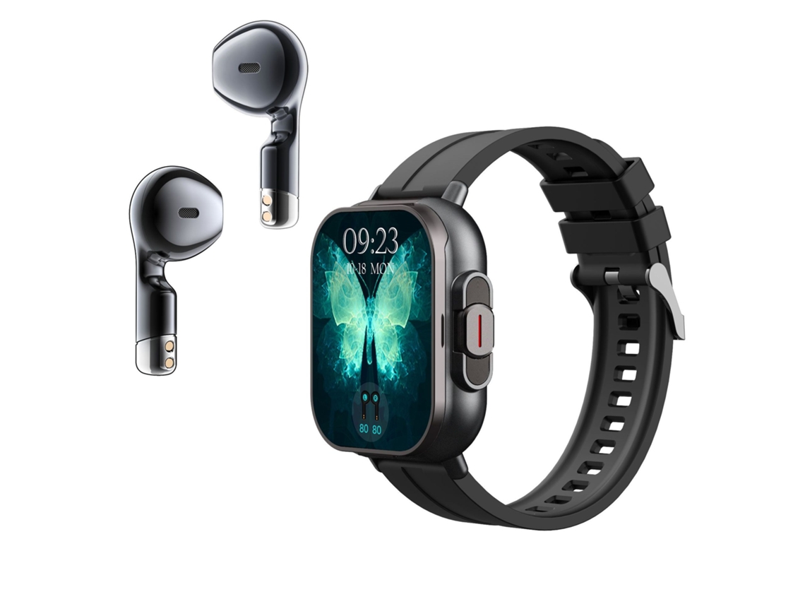 Smartwatch Panoona Auricular Bluetooth Ecrã Hd 2,01" Faz Responde Chamadas Monitorização Sono Preto