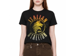 Rockinstone Rocky Movie Stallion Fade Black Adult T-shirt Size:xxxl