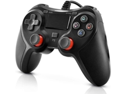 Controlador Ps4 com Fio para Playstation 4 Controlador Remoto com Fio com Conjunto de Controle de Vibração Duplo para Ps4 / Pc / Ps4 Pro /
