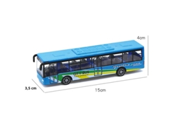 (azul 2) Ônibus De Dois Andares De Liga Metálica De 15 Cm, Brinquedo Para Crianças, Modelo Em Metal Fundido Com Função De Fricção.