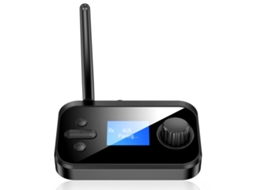 Aetheria adaptador de Áudio Sem Fio 2 em 1 Transmissor Receptor com Display Lcd para Tv e Alto falante