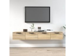 Vidaxl Armários Parede 2pcs 68x30x20 Cm Derivados Madeira Sonoma