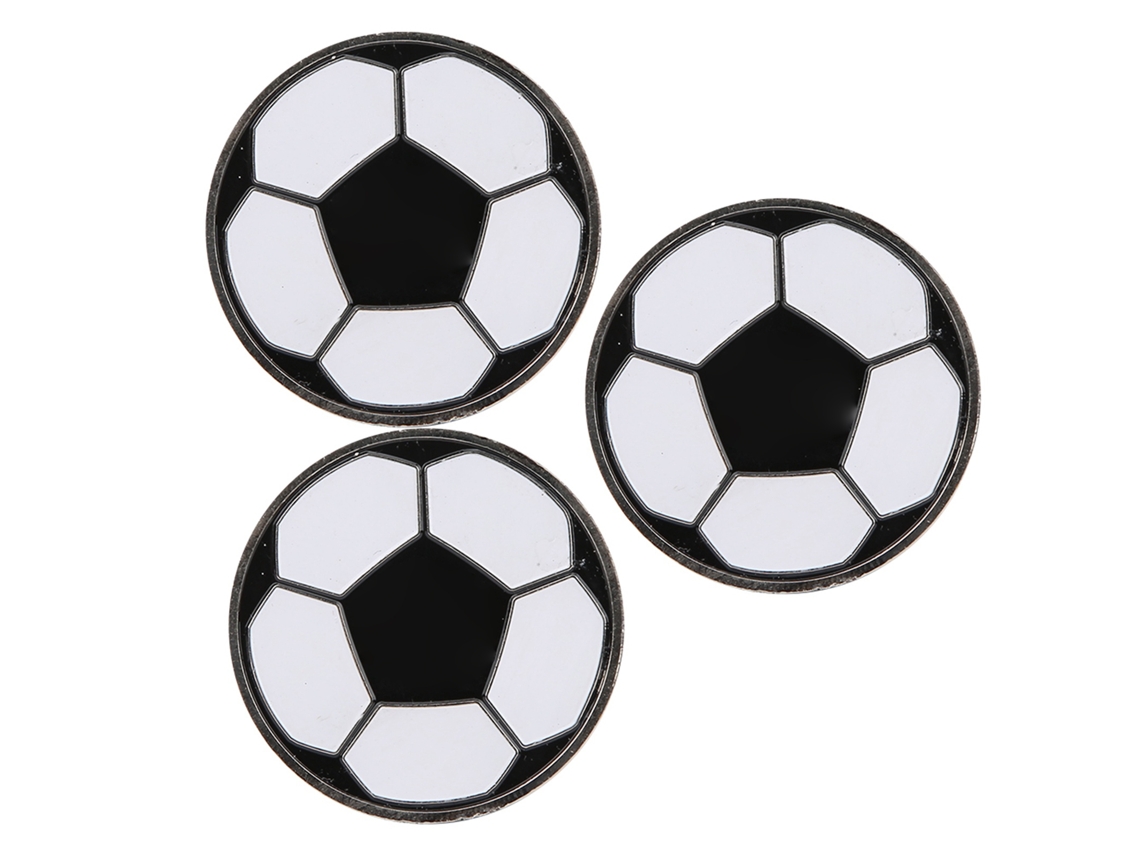 3 moedas de lançamento para treino e jogo de futebol com caixa plástica S/MARCA