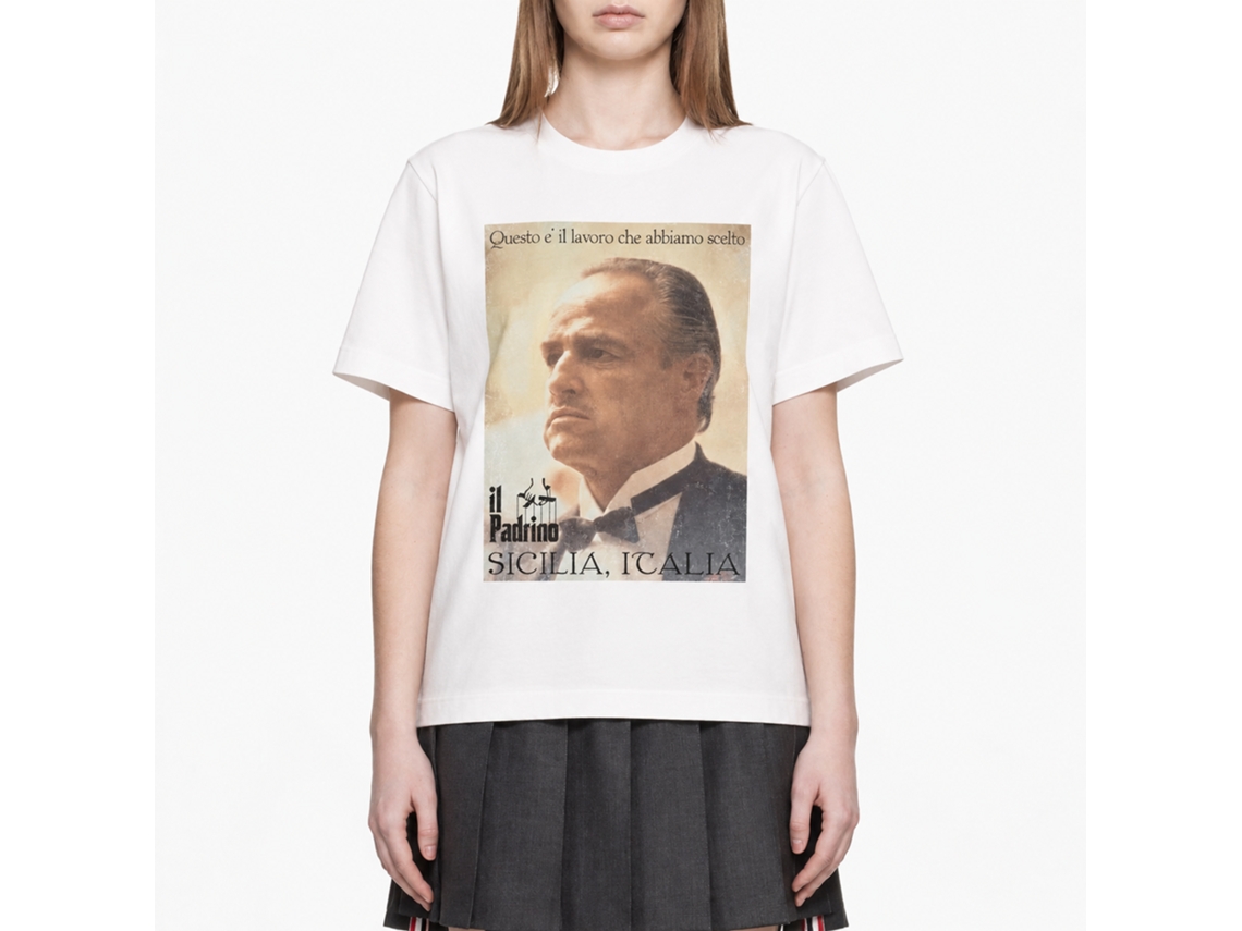 Rockinstone Godfather Poster White Adult T-shirt Size:xxxl