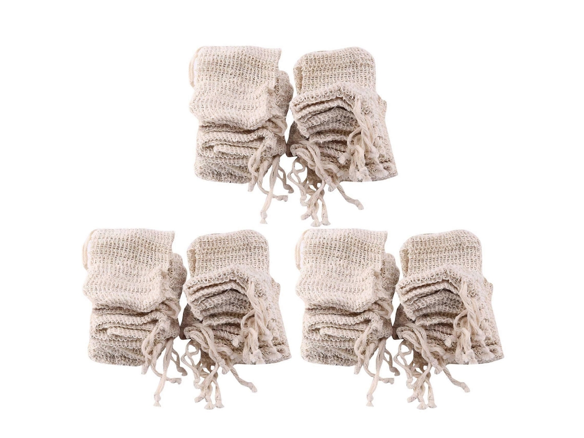 90 Pack Sacola Sabonete Sisal Natural Exfoliante Economiza Sabonete
