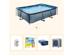 Exit-toys Piscina Exit Retangular - Efeito Pedra - 300x200x65 Cm - 5-peças S331