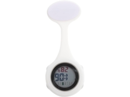 Relógio Bolso Multifuncional Silicone Branco Design Inspirado Alfinetes Enfermagem Visualização Horas Estilo GOKOCO
