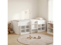 Vidaxl Cama Loft Com Armário 3 Unid. Branco Derivados De Madeira