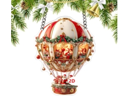 Decoração de Natal para Interiores Enfeites para Pendurar na Árvore de Natal, Enfeites de Papai Noel 2d em Acrílico CHABERLU