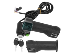 Manopla Aceleradora Para Bicicleta Elétrica Abs 12v-99v Com Tela Azul