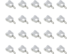 Polia Para Trilho De Cortina, 20 Peças, Plástico E Metal