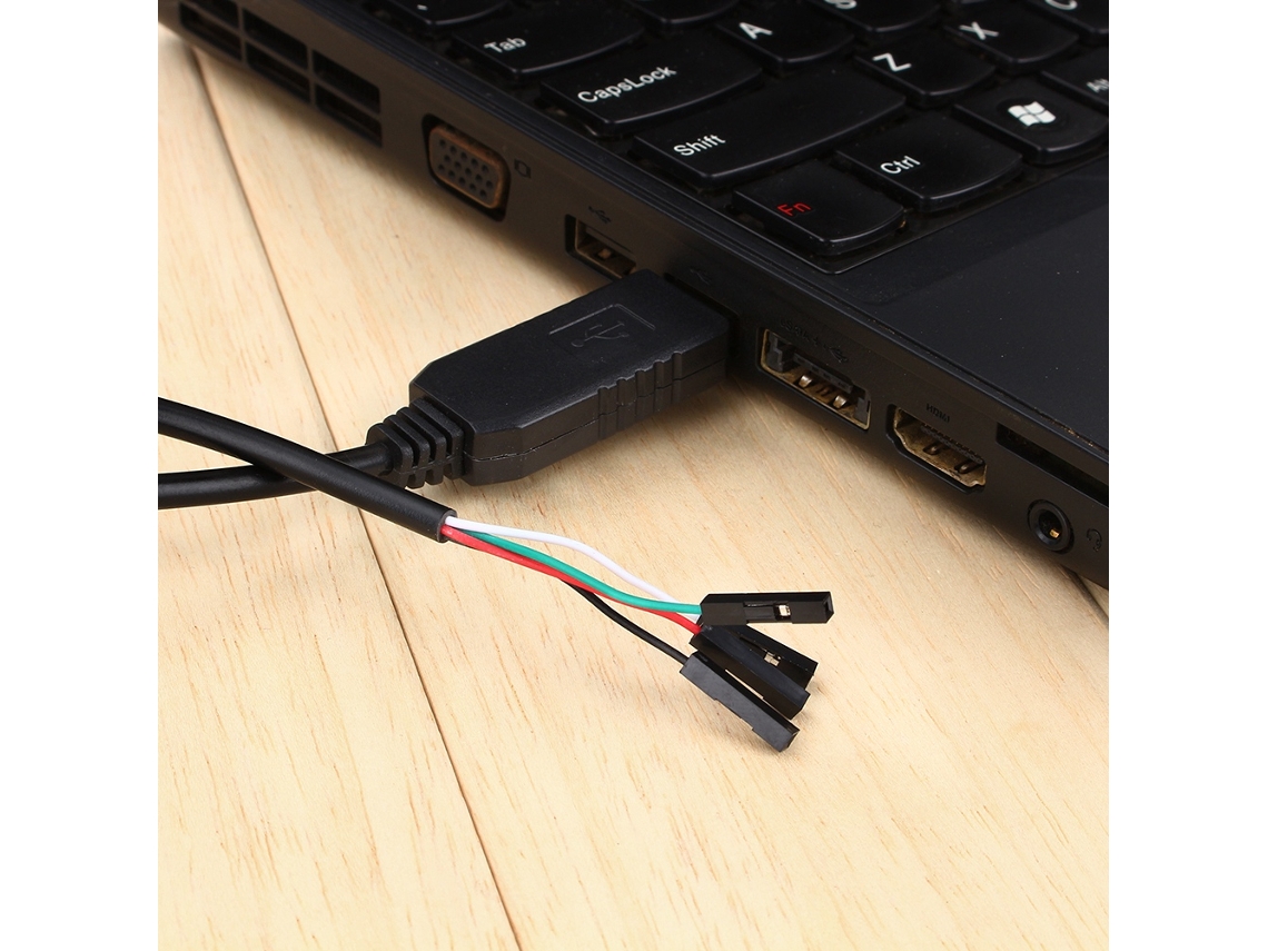 Cabo De Adaptador De Porta De Depuração Serial Usb Para Ttl Para Raspberry Pi Luz Dourada