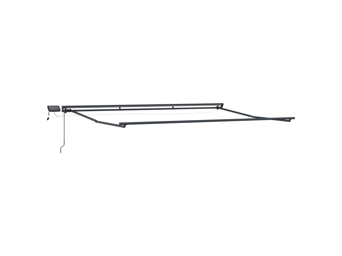 Vidaxl Estrutura De Toldo Manual Com Leds Antracite 4,5 × 3,5 M
