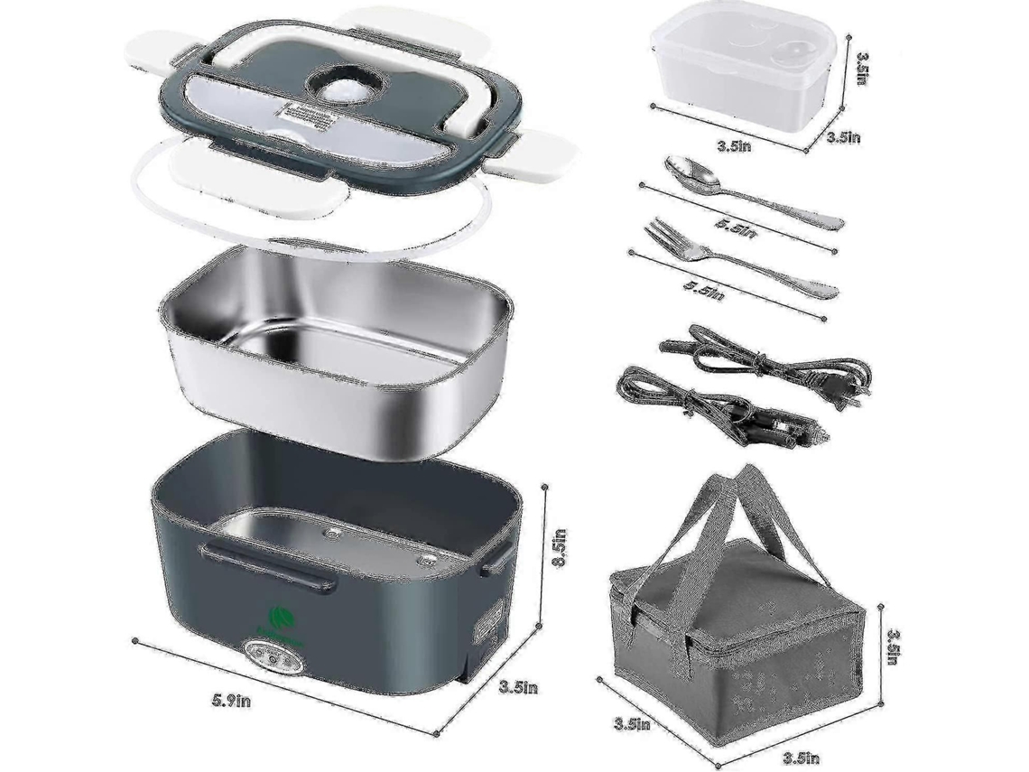Lancheira Elétrica 3 Em 1 Para Carro/caminhão E Escritório, Aquecedor Portátil 220 V E 12 V 24 V, Aquecedor De Alimentos Em Aço Inoxidável Aquaforge