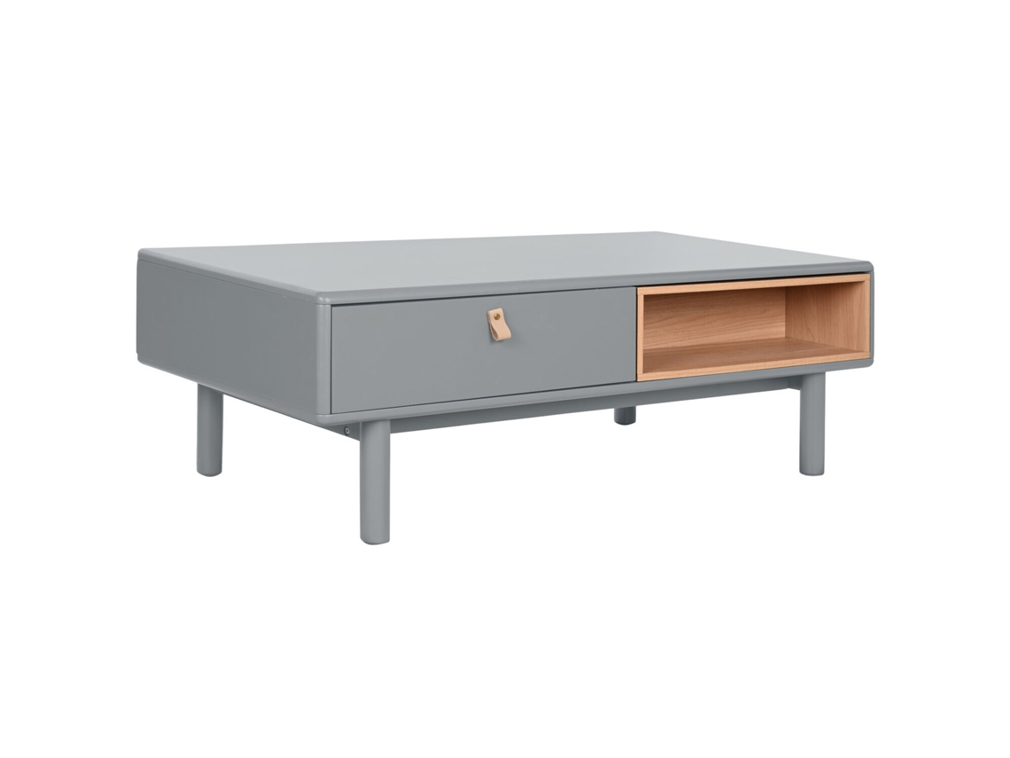 Mesa de Centro em Mdf Pu Cinza, 120x60x40cm ALEXANDRA HOUSE LIVING