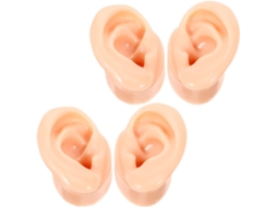Conjunto De 4 Moldes De Silicone Para Orelha, Modelo Anatômico Realista Para Exibição De Joias.