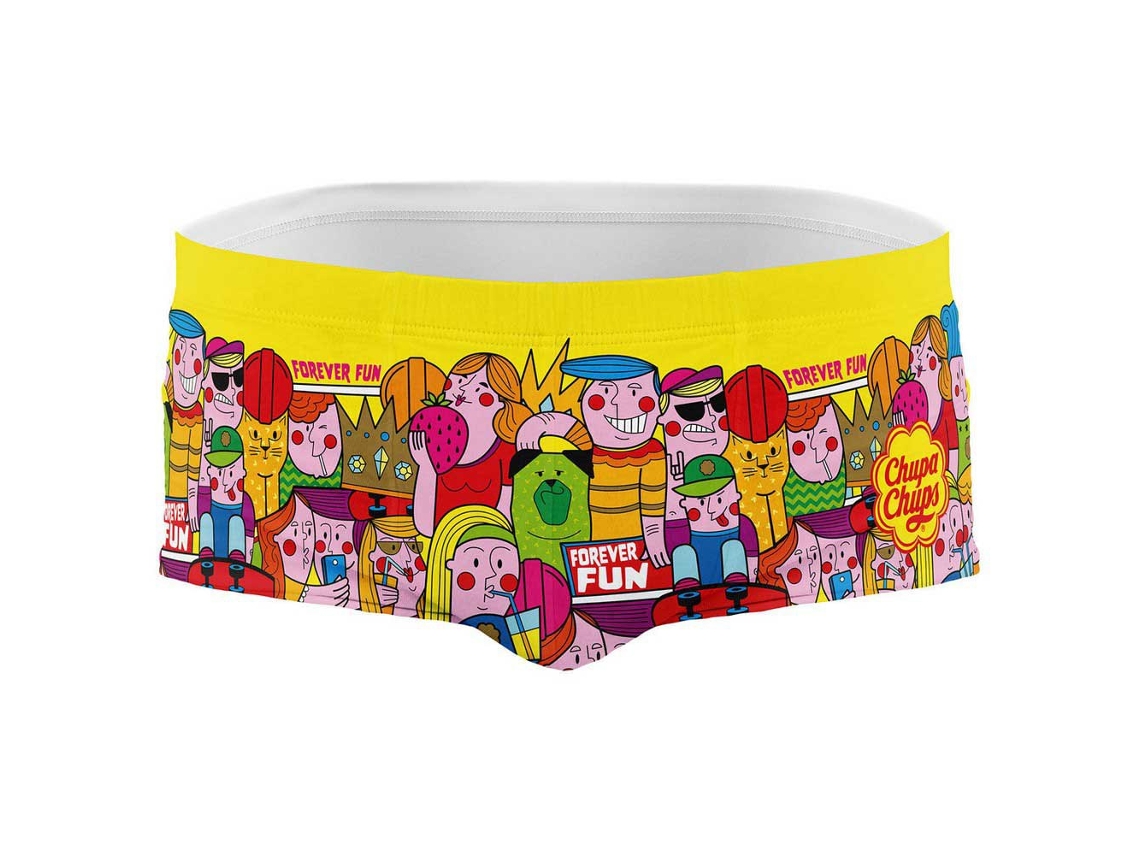 Shorts de Natação Chupa Chups Forever Fun Amarelo 3Xs Rapazotso