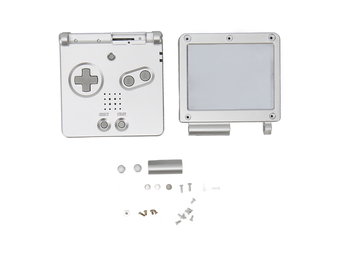 Carcasa de Game Boy Advance Sp Con Botones Y Piezas Completas Plateada