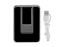 Isqueiro Metálico Fino Recarregável Por Usb Sem Chama Para Cigarro Aiailikill (preto)