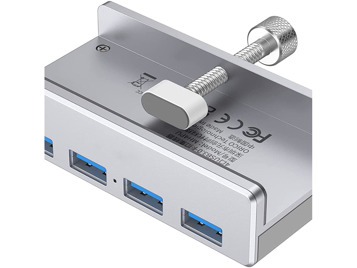 Adaptador De Braçadeira De Hub Usb 3.0, Divisor Usb De Alumínio De 4 Portas Com Brilvibera