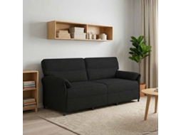 Vidaxl Sofá De 3 Lugares Preto 198 X 83 X 95 Cm Tecido