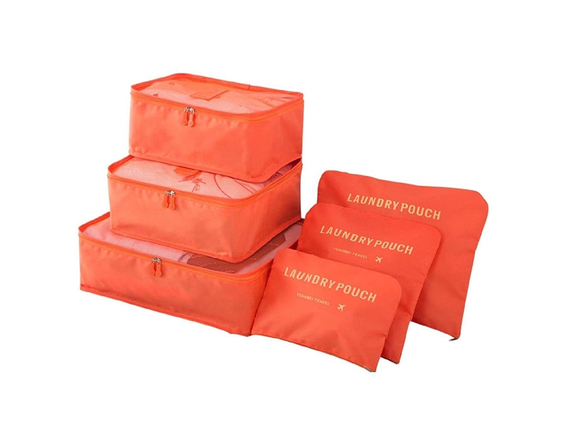 Conjunto Organizador para Malas de Viagem Laranja