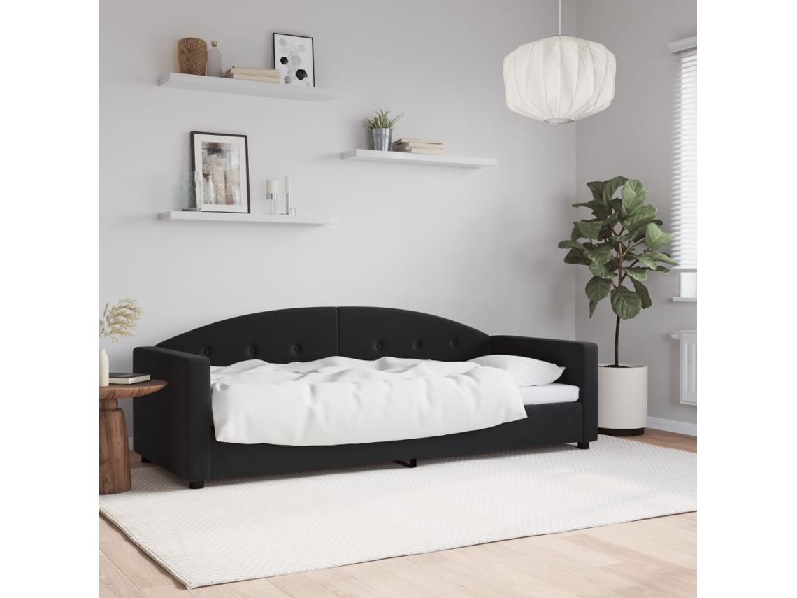 Vidaxl Sofá-cama 80x200 Cm Veludo Preto