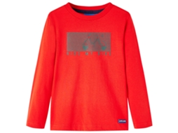 T-shirt De Manga Comprida Para Criança Vermelho 104