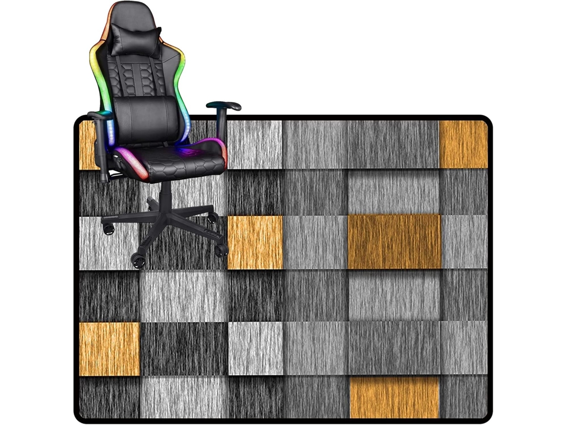 Tapete Cadeira Protetor Piso Gamer Resistente Madeira Escritório, Gamer, Madeira, Ao