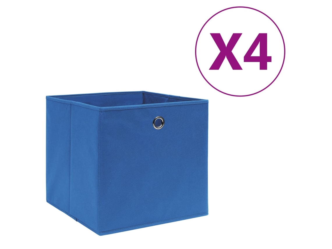 Storage Box, Storage Boxes Vidaxl Azul Tecido (n/a)