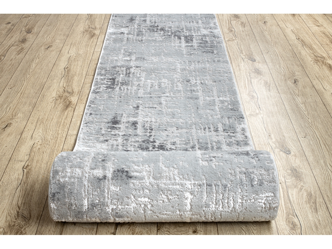 Passadeira Structural Mefe 8722 Dois Níveis de Lã Cinza Cinzento / Branco 80 cm