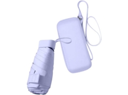 Guarda Chuva Dobrável Para Viagem, Pequeno E Compacto, À Prova De Vento E Chuva, Com Zíper, Para Mulheres E Meninas, Roxo Aquaforge