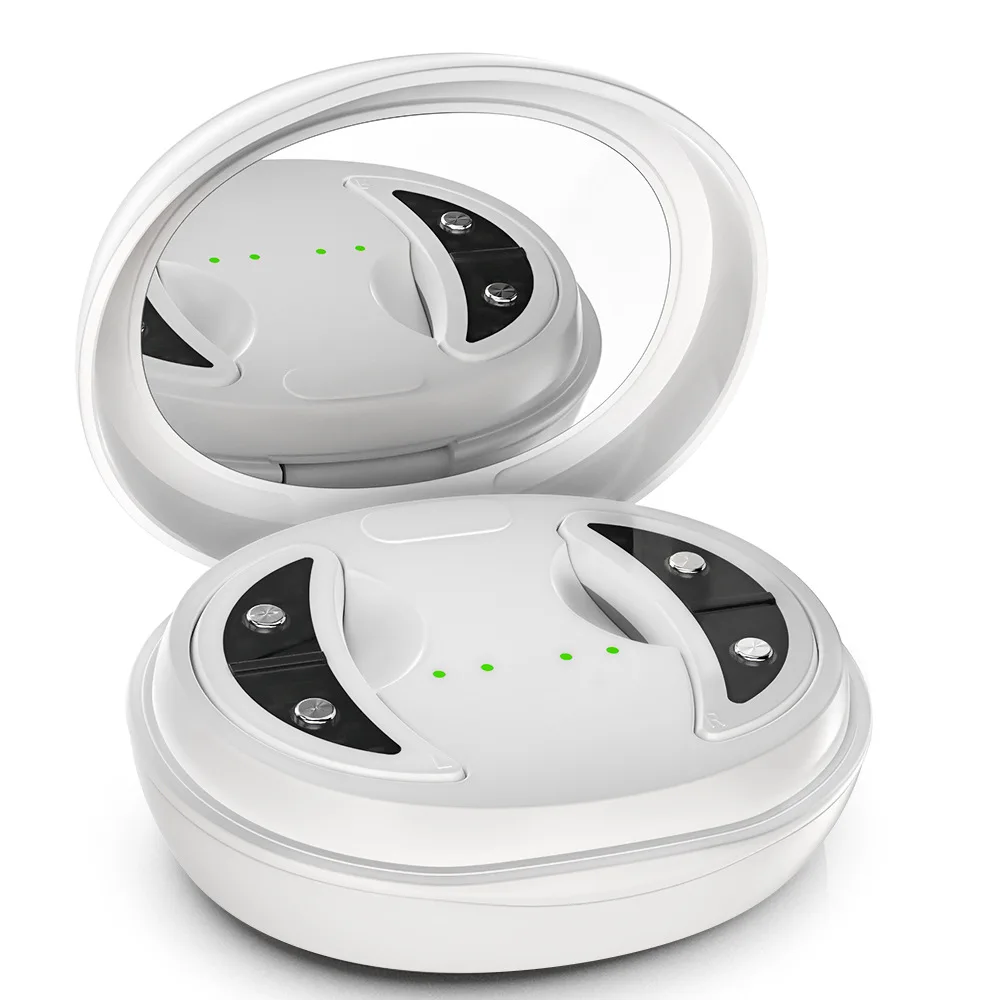 Massageador elétrico para os olhos com microcorrente e luz vermelha para beleza facial e da área dos olhos.