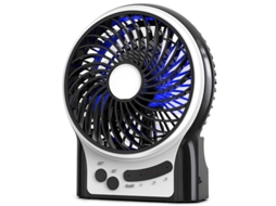 Ventilador de Mesa Portátil Recarregável Luz Atmosphere Lanterna