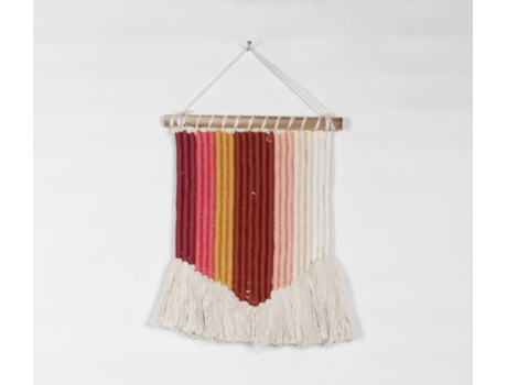 Peça Decorativa LUV SAFFRON Thread-Wrapped Rope Tasseled Wall Decor