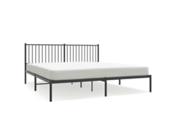 Estrutura de Cama com Cabeceira Metal Preto MAISON EXCLUSIVE 183x213 cm