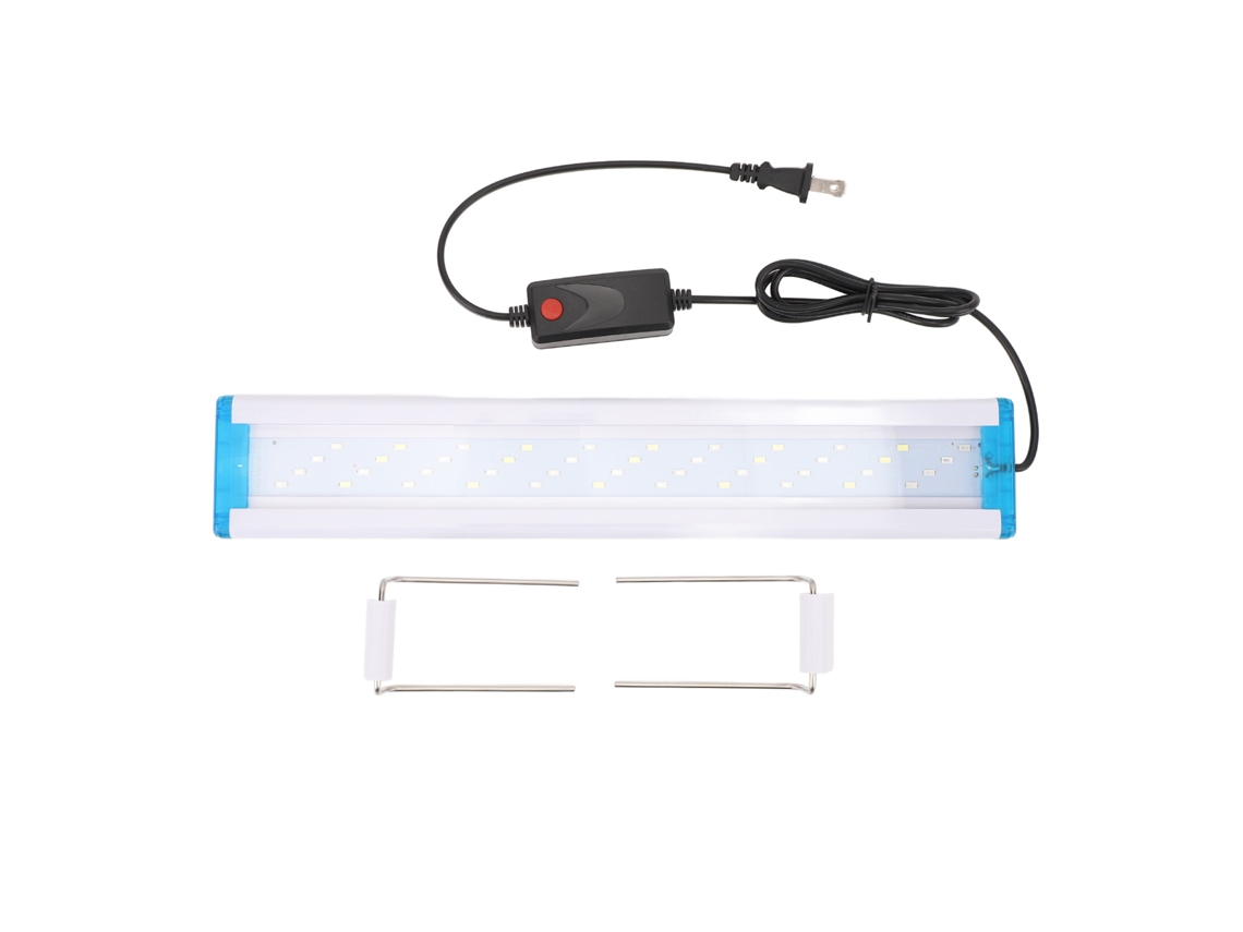 Lâmpada LED Primerox para Aquário com 3 Cores, Suportes Clip, 48cm, Plug US