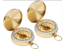 Conjunto de 2 bússolas clássicas de bolso em cobre AQUAFORGE