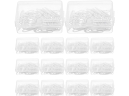 Conjunto de 750 clipes de papel metálicos decorativos para organização de documentos e mesa, escola e escritório.