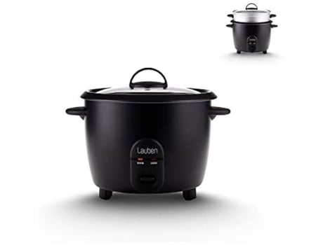 Robot De Arroz Lauben 600bc Capacidade 0,6 L Inserto De Vapor Metálico Tampa De Vidro Temperado