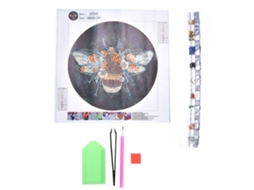 Kit de Pintura Diamantes 5d Diy Abelha Padrão Decorativo Presente S/MARCA