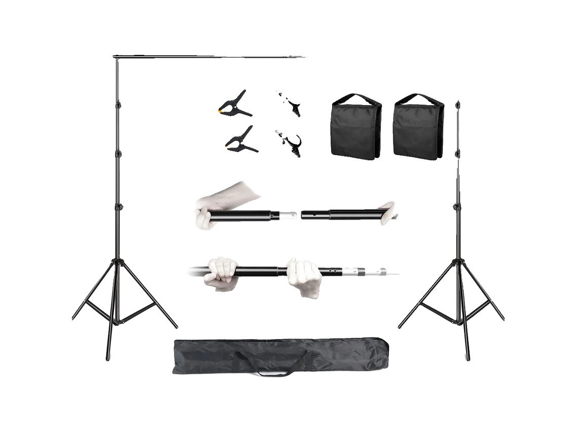 Suporte De Fundo, Altura Ajustável, Bolsa De Transporte Portátil, Novo Saco De Areia Flexível-a, 2x2m-b