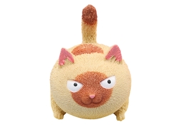 Mali bola Antiestresse Forma de Gato Amarela Brinquedo Sensorial Squeezy para Crianças e Adultos
