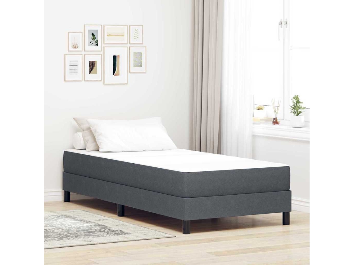 Vidaxl Colchão De Cama Com Colchão Cinzeto 80 X 200 Cm Tecido