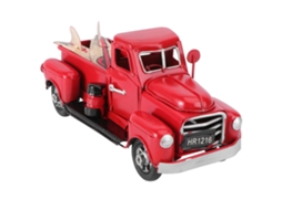 Enfeite Vermelho, Caminhão Vermelho, Estatueta De Caminhão De Natal, Modelo De Caminhão Vermelho Vintage, Modelo De Carro Antigo Olysi Shop
